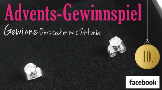 Adventskalender: Gewinnt ein Paar silberne Ohrstecker mit Zirkonia!
