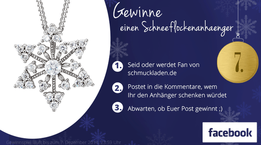 Adventskalender: Gewinnt einen Schneeflocken-Anhänger aus Sterlingsilber