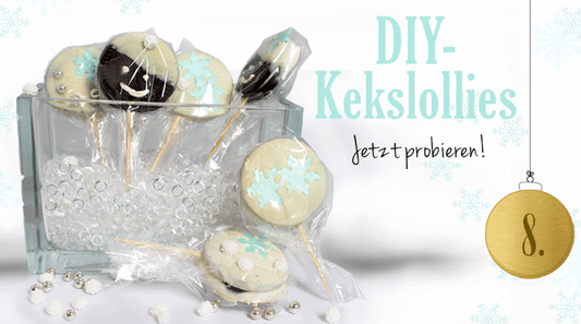 Adventskalender: DIY Schneeweiße Keks-Lollies (ohne zu backen)