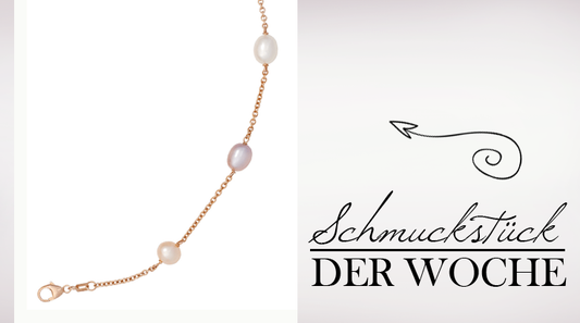 Schmuckstück der Woche: Zartes Perlenarmband in Roségold