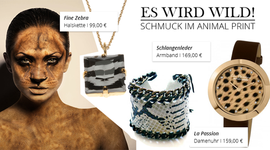 Schmuck & Uhren mit Animal Print