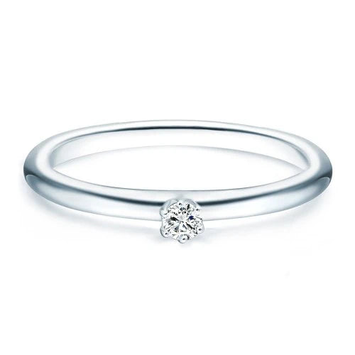 Pauline - Verlobungsring mit Zirkonia (925 Sterlingsilber)