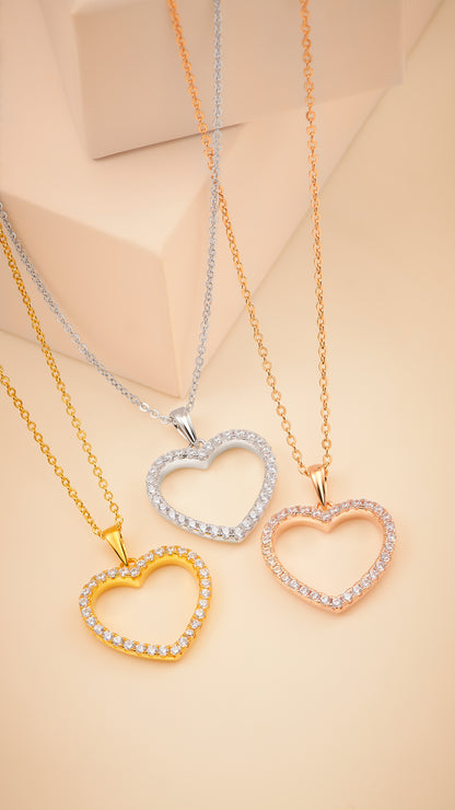 Big Heart Halskette - 925 Sterlingsilber