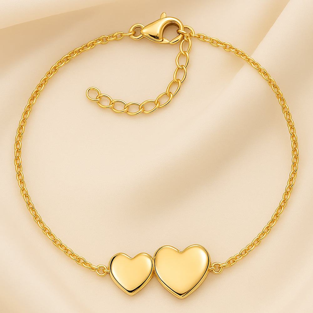 Gravierbares Armband - Doppelherz