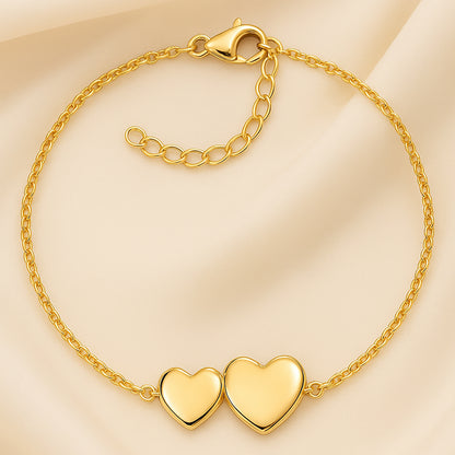 Gravierbares Armband - Doppelherz