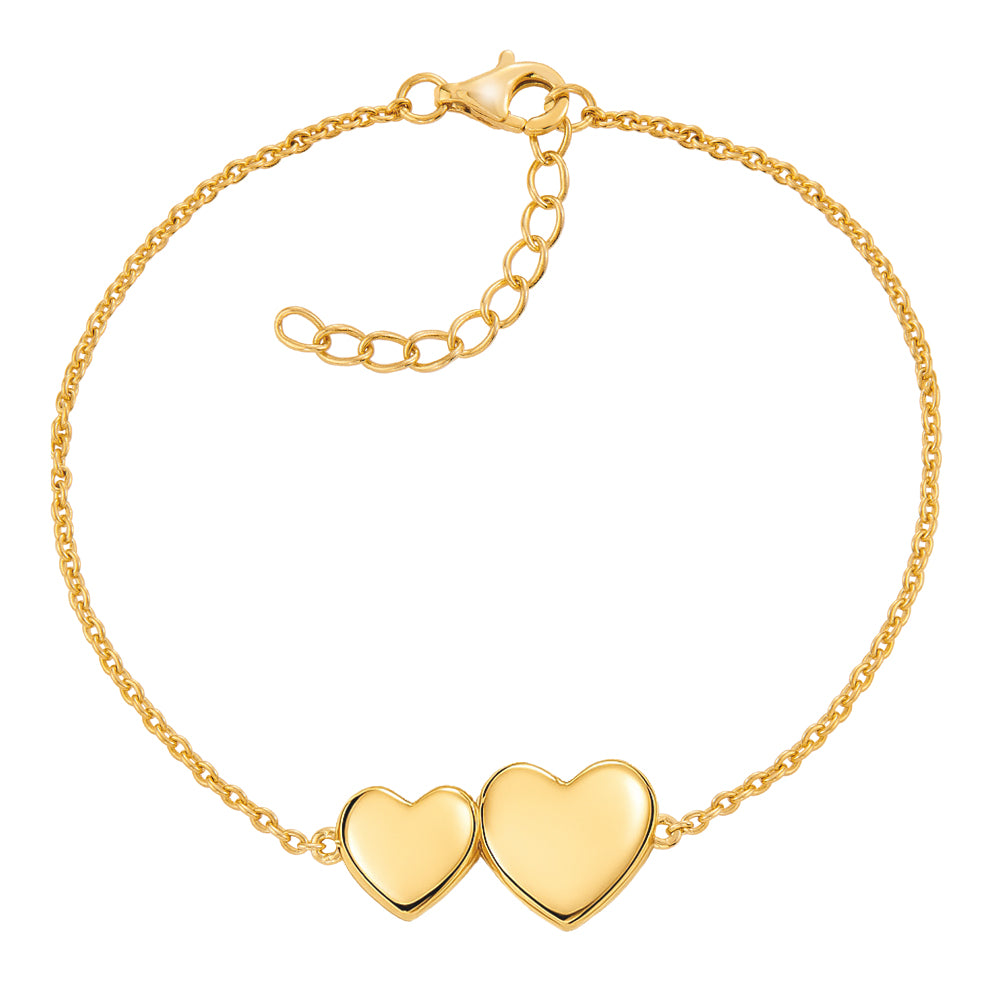 Gravierbares Armband - Doppelherz