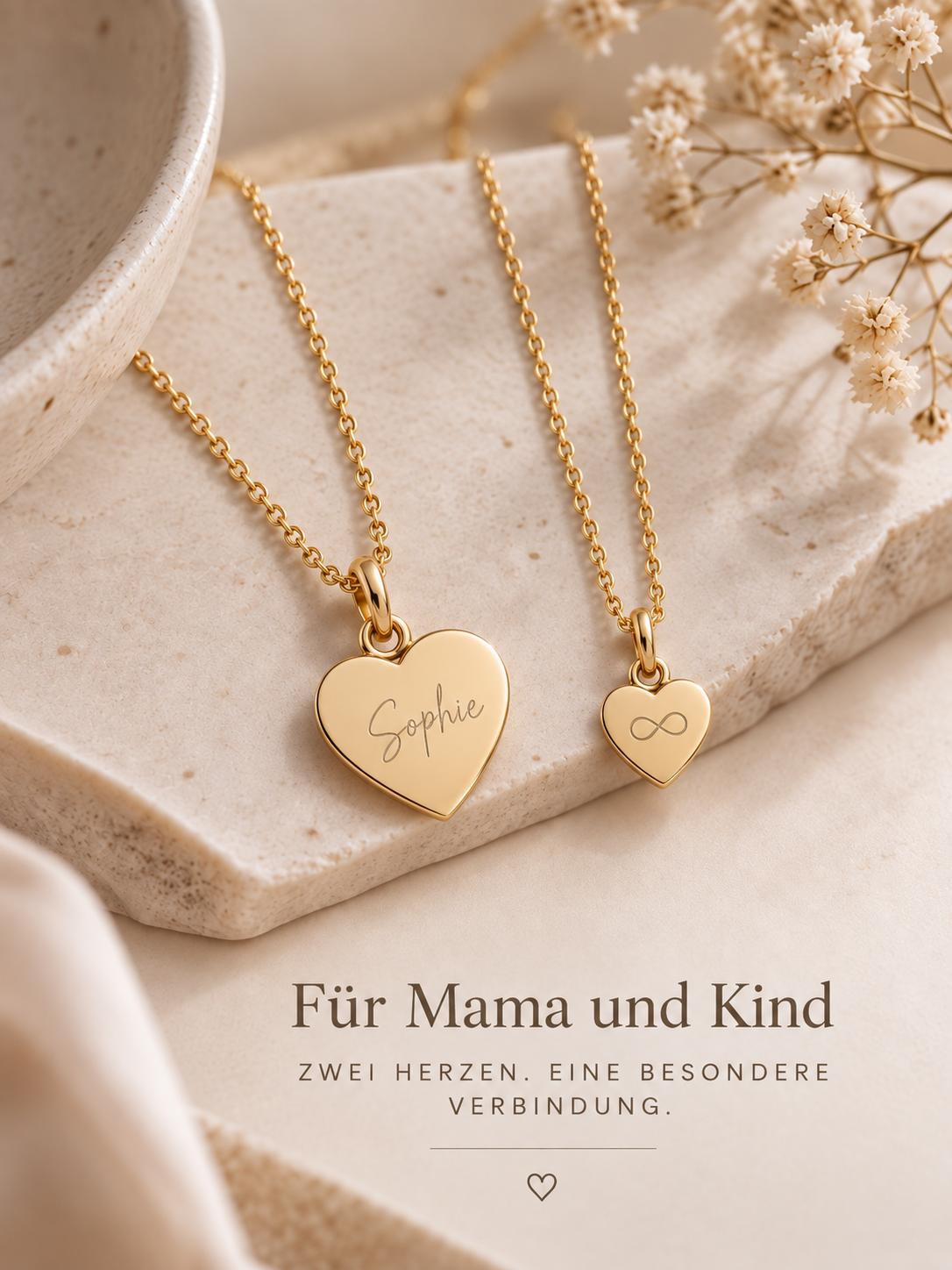 Herzkette mit Gravur - Tiny Heart