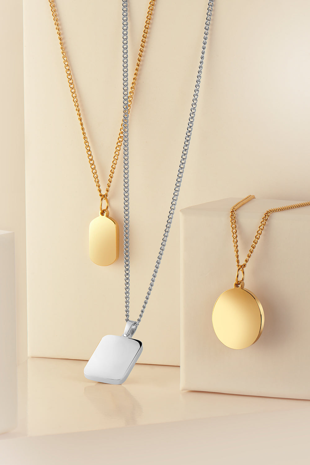 Gravurkette - Oval Message