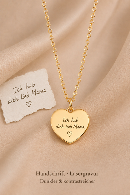 Herzkette - Little Heart - individuell gravierbar | 585 Echtgold