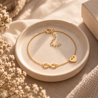 Armband Endless Love - Unendlichkeit mit Herz