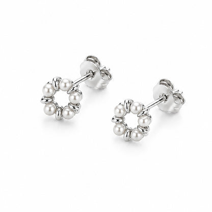 Ohrstecker mit Perlen - Golden Blossom