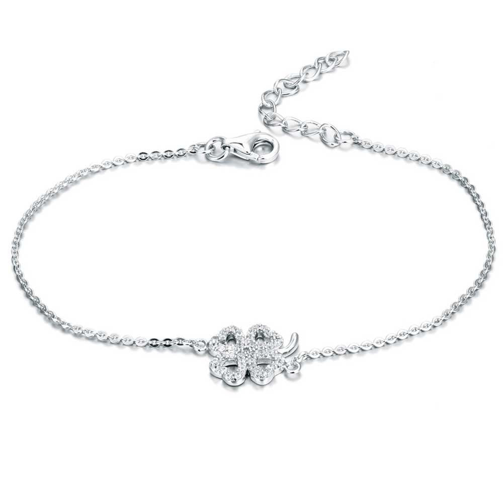 Kleeblatt Armband - 925 Sterlingsilber