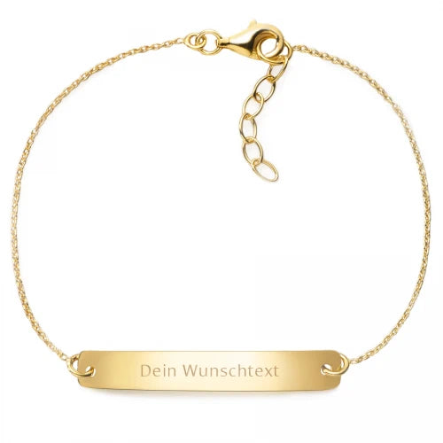 Armband mit Gravurplatte - individuell gravierbar