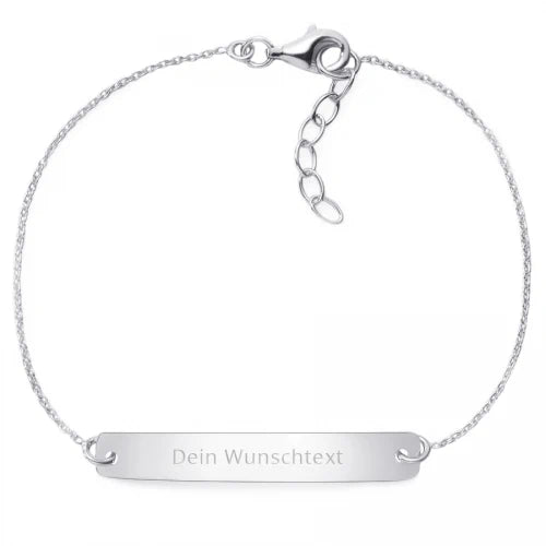 Armband mit Gravurplatte - individuell gravierbar