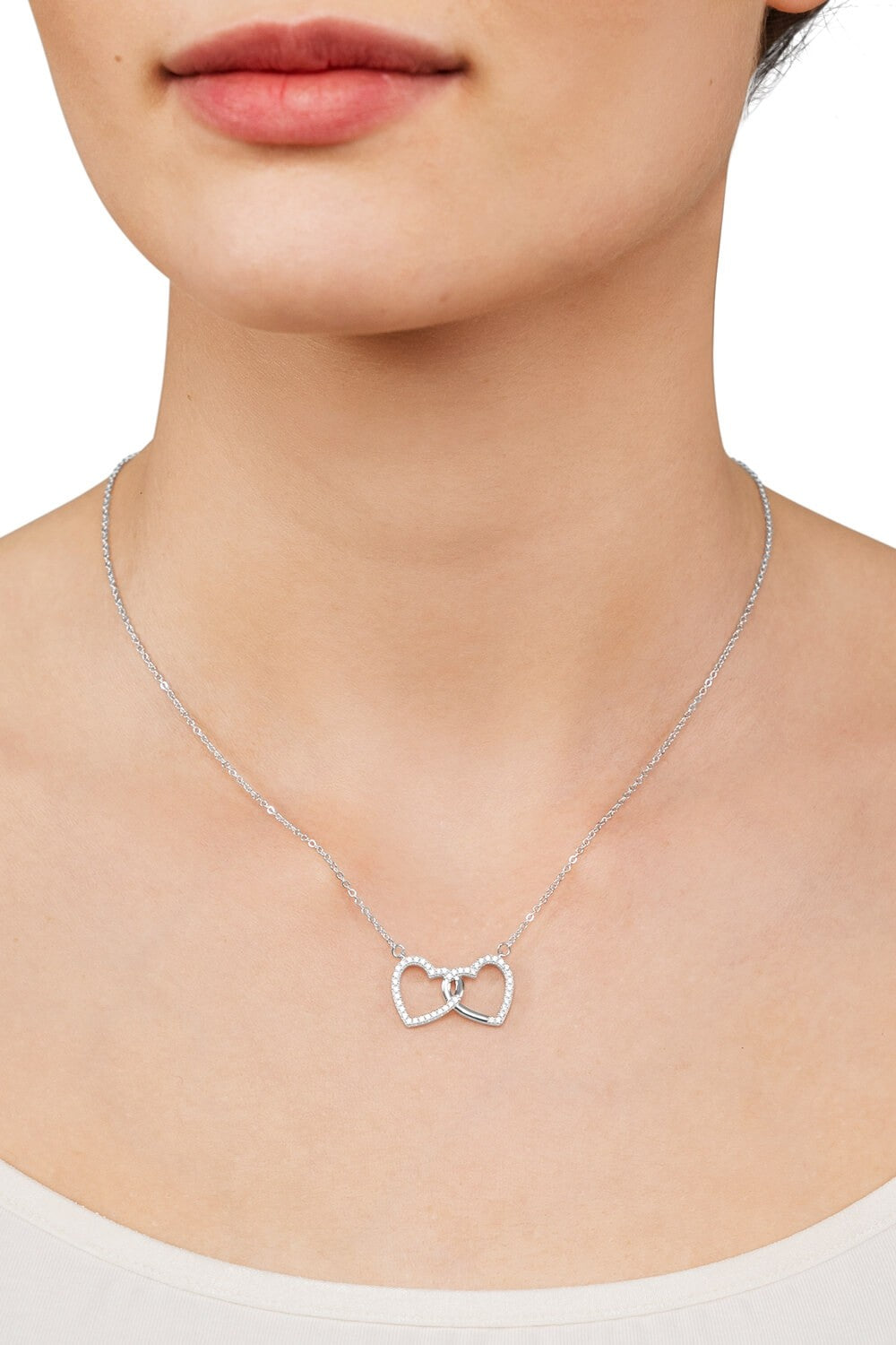 925 Sterlingsilber Choker – Doppelsterne Mit Zirkonen, Vergoldet, Verstellbar