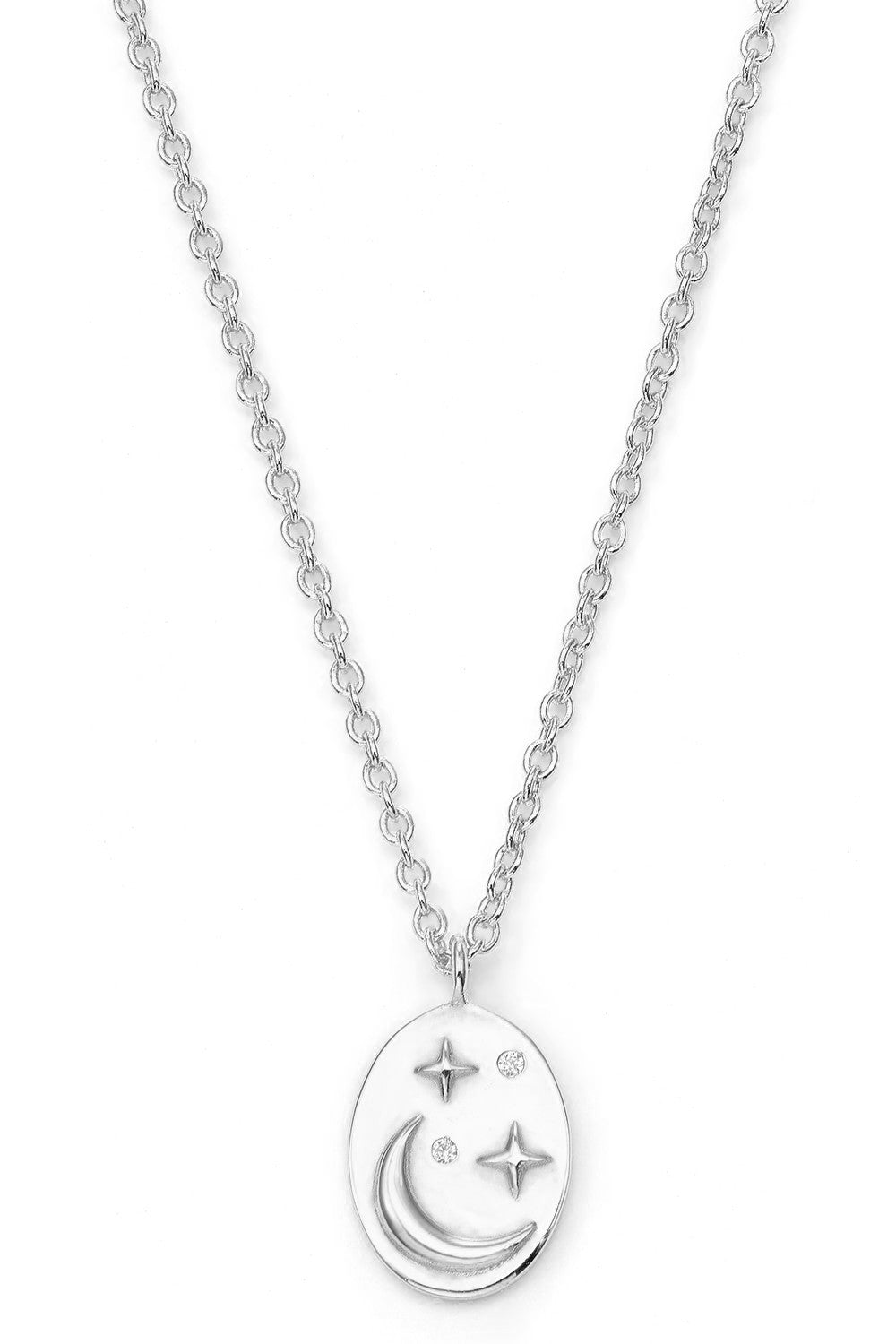 Halskette Luna mit Zirkonia - 925 Sterlingsilber