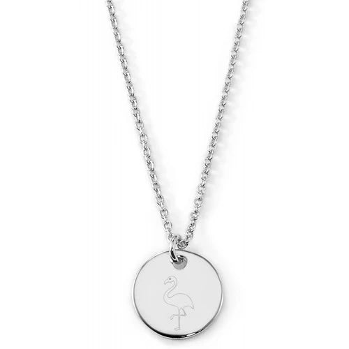 Gravierbare Halskette Flamingo | 925 Sterlingsilber
