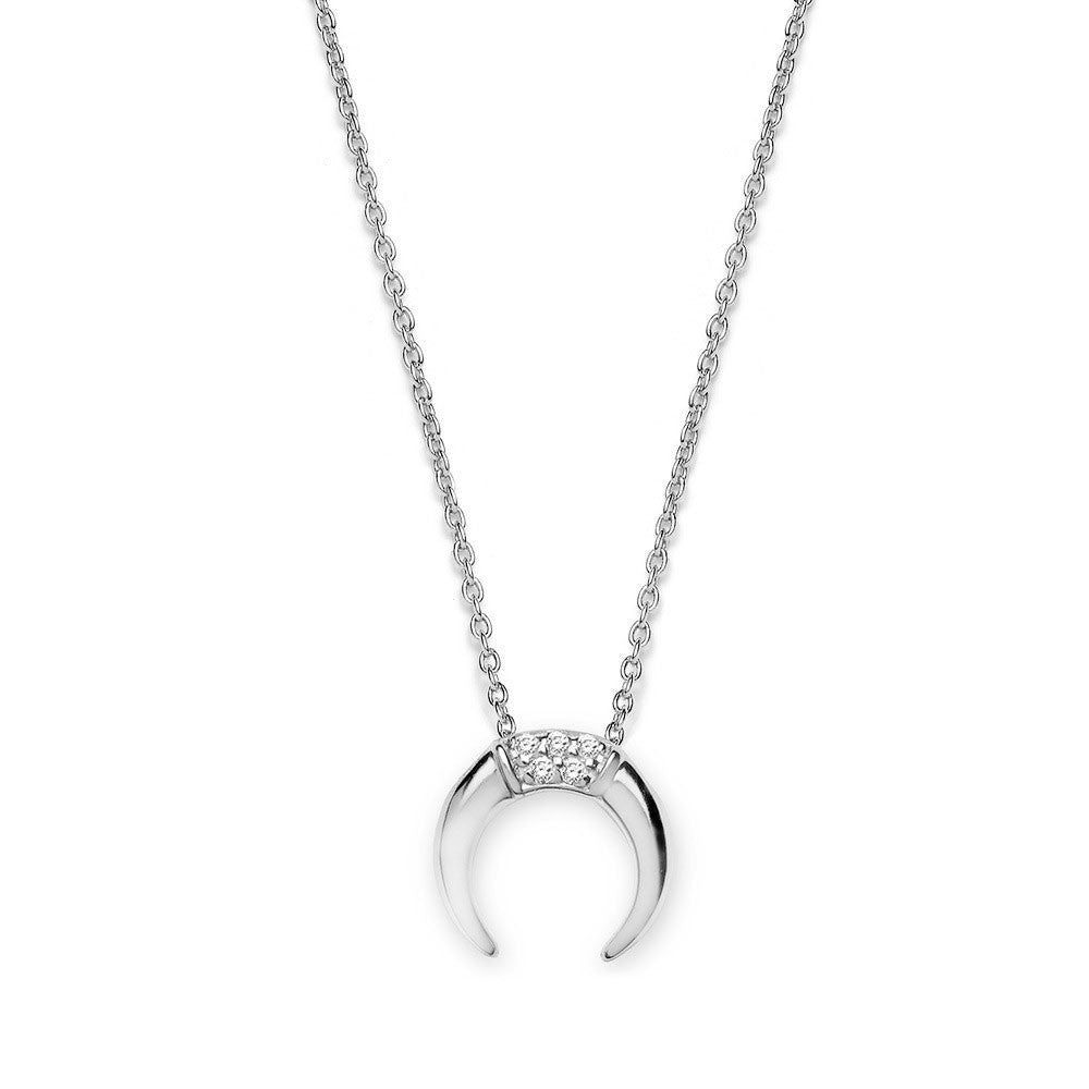 Halskette Funkelnder Mond - 925 Sterlingsilber