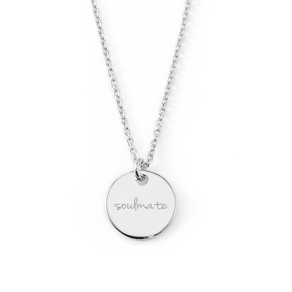 Halskette "soulmate" mit Rückseitengravur | 925 Sterlingsilber