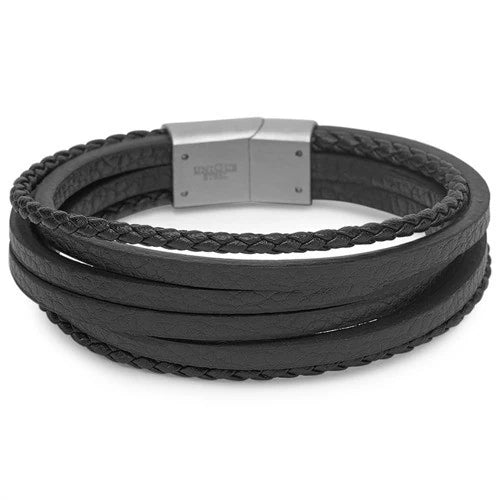 Gravierbares Armband silber/schwarz