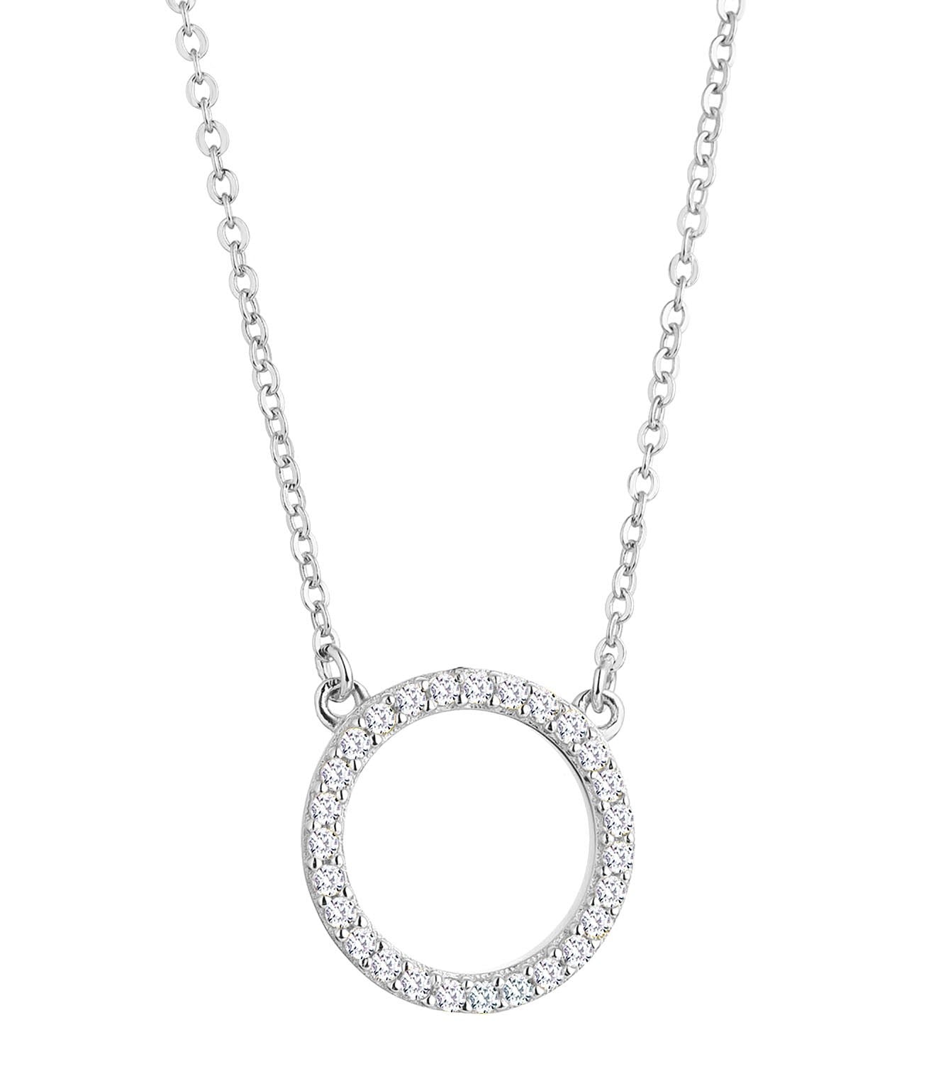 Halskette Sparkling Circle 925 Sterlingsilber