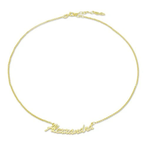 Namensfußkette vergoldet