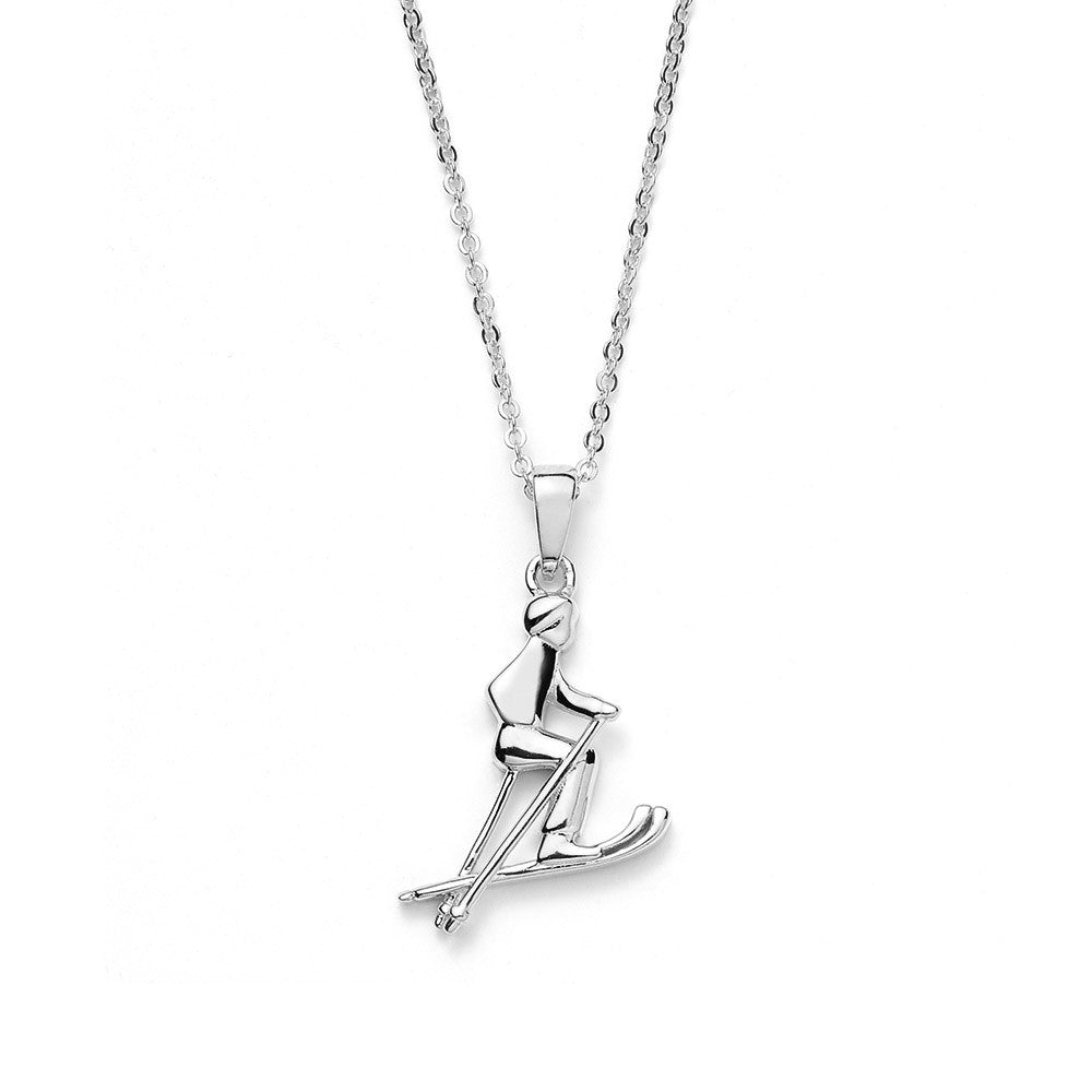 Halskette Skifahrer - 925 Sterlingsilber