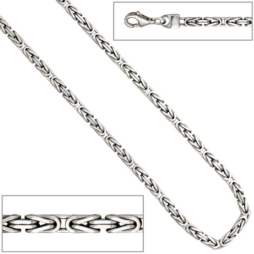 Königskette 925 Sterling Silber 45 cm Halskette Kette Silberkette Karabiner