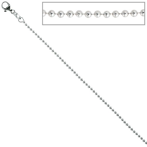 Kugelkette 925 Silber 1,4 mm Halskette Kette Silberkette Karabiner