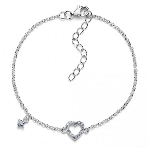 Herz-Armband Sparkling Heart mit Zirkonia - 925 Sterlingsilber