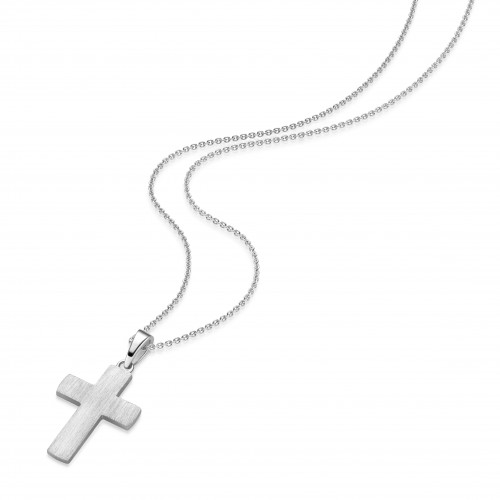 AMOONIC Kreuz Kette "Faith" schlichter Kreuzanhänger  - Kinder-Schmuck (individuell anpassbare Halskettenlänge)