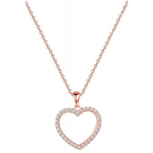 Muttertagsgeschenk - Big Heart Halskette - 925 Sterlingsilber