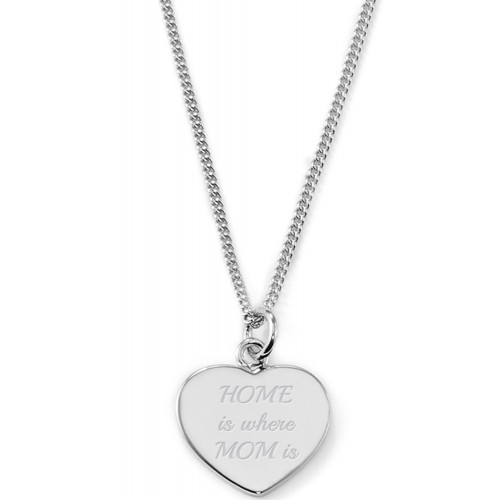Gravierbare Herzkette "Home is where Mom is"