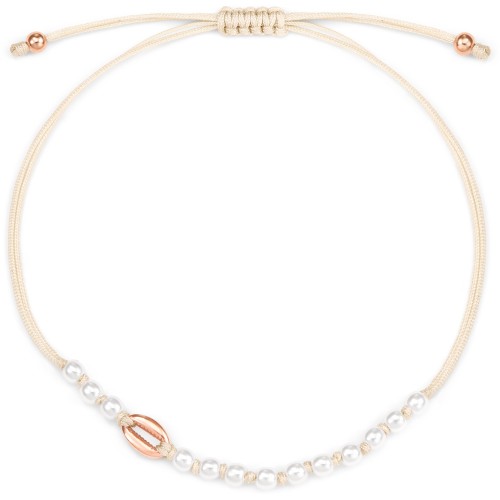 Kauri-Armband mit Perlen - 925 Sterlingsilber