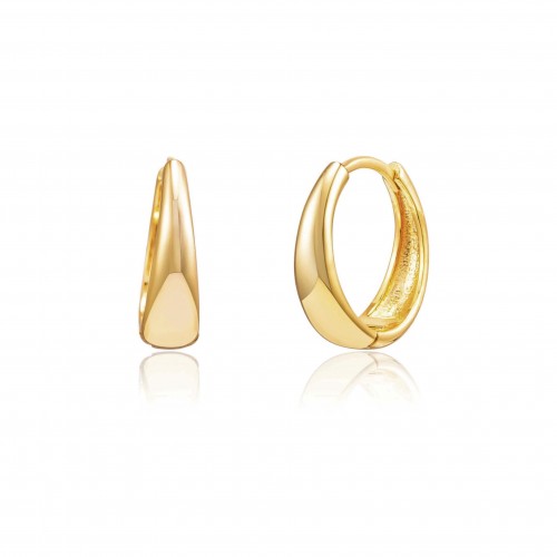 Oval Hoops Medium, Gold - Pour Toi Jewelry