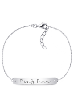 Armband mit Gravur "friends forever" - 925 Sterlingsilber | gravierbar