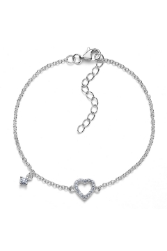 Herz-Armband Sparkling Heart mit Zirkonia - 925 Sterlingsilber