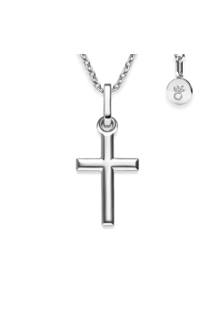 AMOONIC Kreuz Kette "Cross" Kreuzanhänger  - Kinder-Schmuck (individuell anpassbare Halskettenlänge)