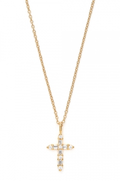 Halskette Kreuz mit Zirkonia - 925 Sterlingsilber