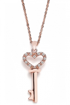 Herzkette mit Schlüssel Key to Your Heart - 925 Sterlingsilber