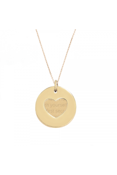 Herzkette Gentle Love Gold - gravierbar - 925 Sterlingsilber