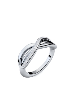AMOONIC Verlobungsring "Limitless" funkelnder Ring mit 21 Zirkonia Steinen