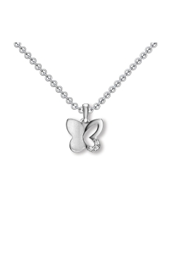 AMOONIC Schmetterlingskette "Little Butterfly" Schmetterling - Kinder-Schmuck (individuell anpassbare Halskettenlänge)