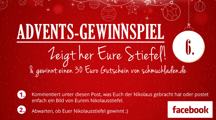 Adventskalender: Gewinnt einen Gutschein von schmuckladen.de!